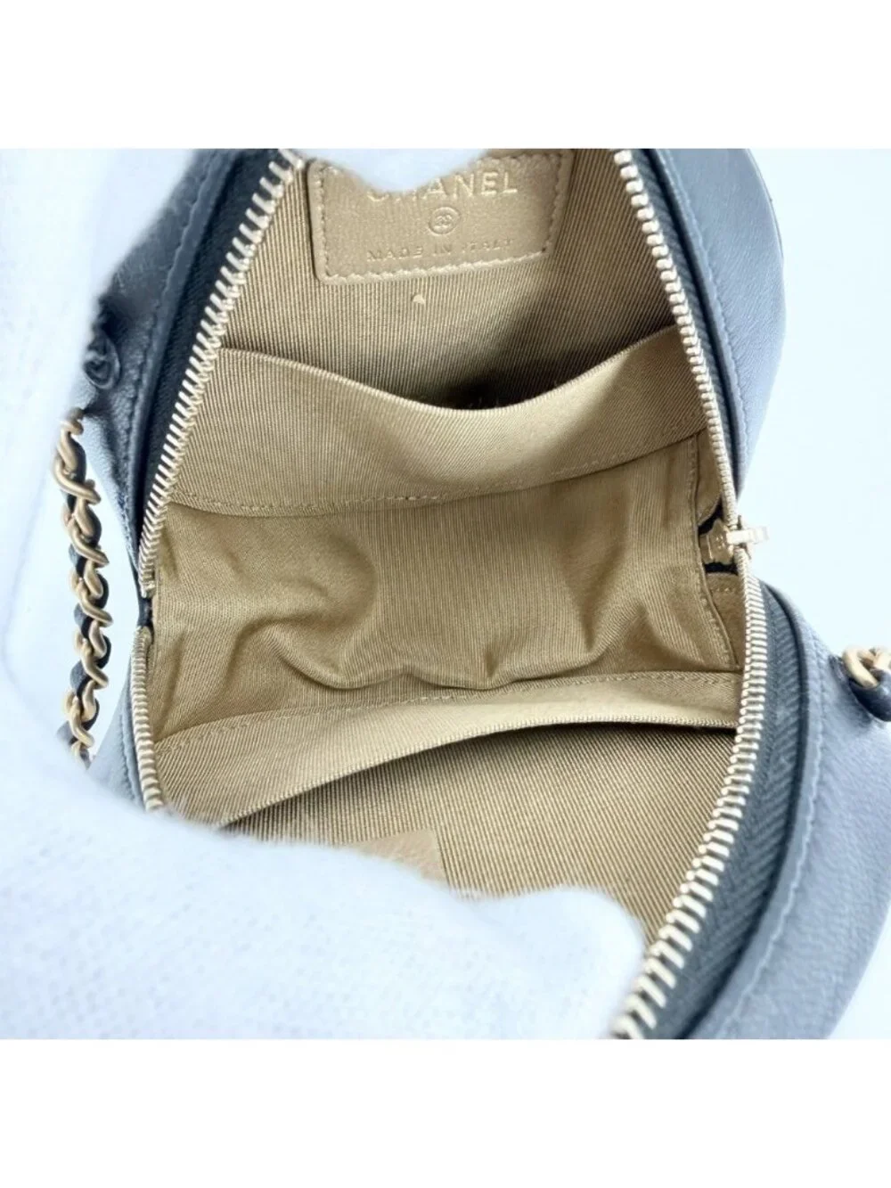 Chanel Shoulder Bag Quilted Chain Crossbody CC Logo Small Leather Faux Pearl